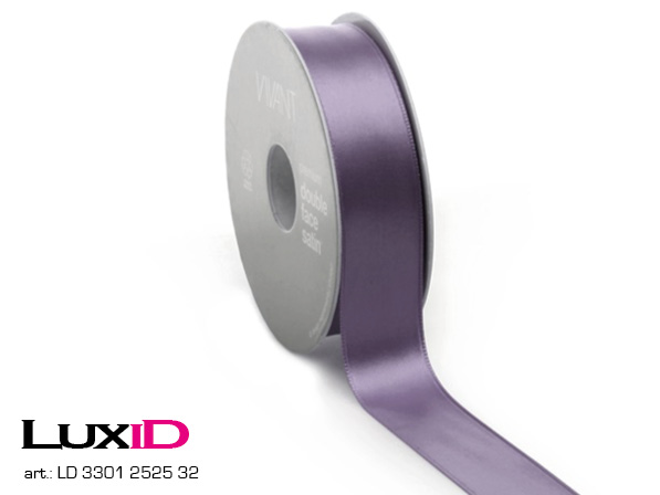 Double face satin V 32 old purple 25mm x 25m